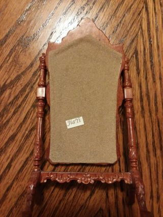Miniature Dollhouse Ornately Carved Victorian Floor Mirror 1:12 3