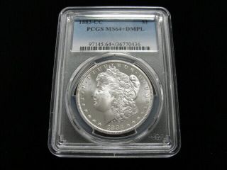 1883 - Cc Morgan Silver Dollar Pcgs Graded Ms64,  Dmpl