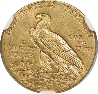 1914 - D $2.  5 NGC MS 61 Indian Head Gold Quarter Eagle 4