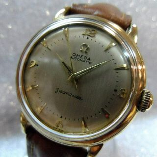 Vintage Omega Seamaster 14k Gold Filled Bumper Automatic Mens Watch Cal:354
