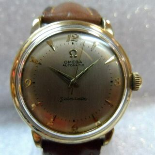 Vintage Omega Seamaster 14K Gold Filled Bumper Automatic Mens Watch Cal:354 3