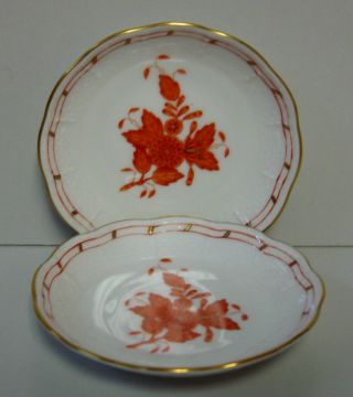 Herend Chinese Bouquet Rust (aog) Set Of Two Coasters 338 More Here