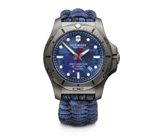 Victorinox I.  N.  O.  X.  Professional Diver Titanium Blue Camo Dial Watch 241813