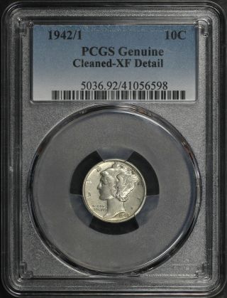 1942/1 Mercury Dime Pcgs Xf Details Cleaned