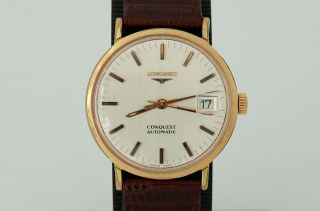 Vintage LONGINES conquest automatic Ref: 1569 - 1 Steel & gold plated wrist watch 3