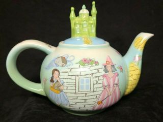 2004 Paul Cardew Signed Wizard Of Oz Tea Pot Emerald City Lid Collectible