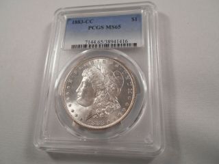 1883 - Cc Morgan Dollar Pcgs Ms 65,  White And Bright,  Lustrous,  Strong Stamp