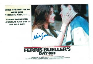 Mia Sara Signed Autographed 4 X 6 Photo Actress Ferris Bueller 
