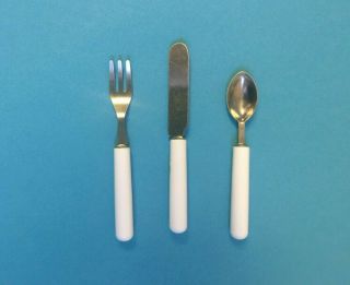 American Girl - Molly - Silverware - Knife,  Fork,  Spoon - Birthday Party Teaset