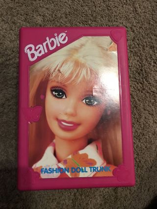Barbie Fashion Doll Trunk Carrying Case Mattel 1998 Dolls / Toys Storage
