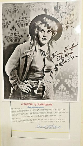 Donna Douglas (elly May) The Beverly Hillbillies Autographed 8x10 B&w Photo,