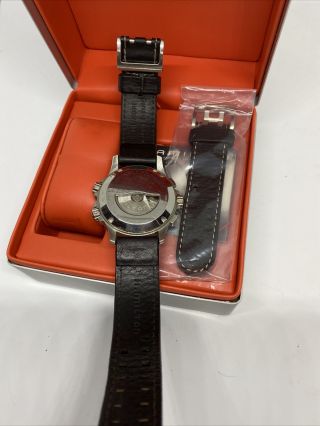 Hamilton Khaki X - Wind Automatic Chronograph Brown Leather Men ' s Watch Beige Dial 4