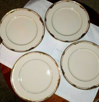 Set Of 4 Dinner Plates By Mikasa In The Prose Pattern 10 7/8 