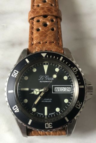 Vintage Legran 666ft Mens 37mm Military Divers Watch Sub Style