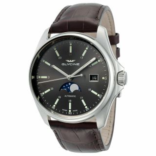 Nib Glycine Moonphase Automatic Watch,  Gl0114,  Swiss Made,  Msrp: $2895