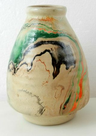 Nemadji Native American Navajo Indian Art Pottery 6 " Vase - Usa T127