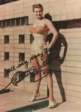 Esther Williams Signed Autographed Photo.  Million Dollar Mermaid.  Ziegfeld.