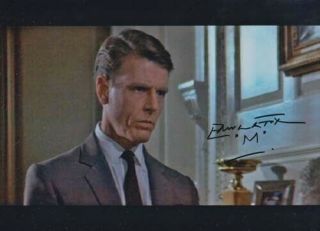 Edward Fox 007 James Bond Authentic Autograph As M In Never Say Never Again