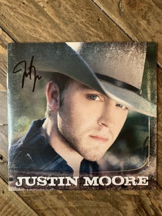Justin Moore Signed Cd Cover