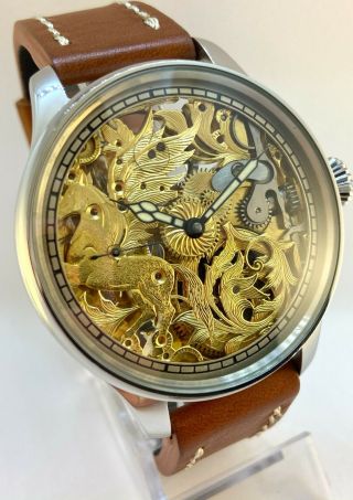 Luxury Best Brand Skeleton Watch Pocket Mechanical Swiss Movement Vintage Watch 4