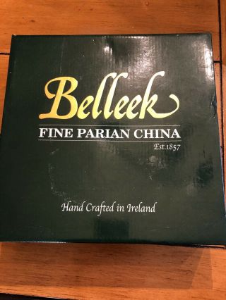 Belleek Fine Parian China 4 Bud Vases Irish Shamrock
