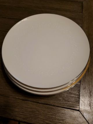 Noritake Montblanc Platinum Trim - 8 Dinner Plates 10.  25 " - 7527