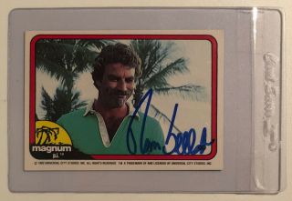 Tom Selleck Autograph Trading Card 1982 Magnum P.  I.  Signed Authentic Signature D