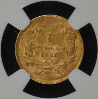 1856 SLANTED 5 Gold Dollar - Type 3 G$1 NGC MS62 4