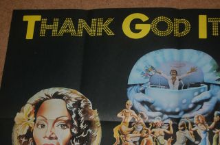 DONNA SUMMER & JEFF GOLDBLUM in THANK GOD IT ' S FRIDAY (1978) ORIG UK QUAD POSTER 2