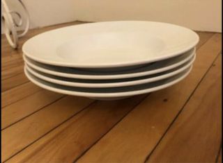 Crate & Barrel Maison White 12 " Pasta Bowls Set Of 4 With Tags