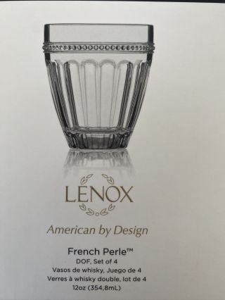 Lenox French Perle Set Of 4 Whisky Glasses (12oz Each)