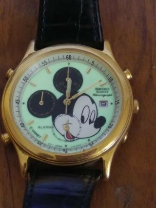 Vtg Disney Seiko Mickey Mouse Watch