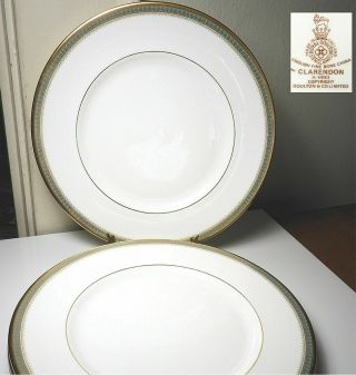 Royal Doulton Clarendon (h4993) Dinner Plates,  Pair