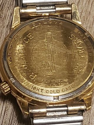 Vintage Bulova Accutron Date Watch 18K Gold Case 3