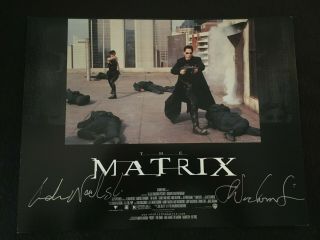 The Matrix Lobby Card Signed By The Wachowskis