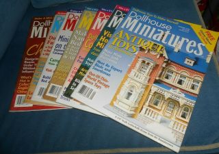 Dollhouse Miniatures Magazines 7 Monthly Issues 1998