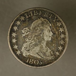 1805 Draped Bust Half Dollar Decent Detail With Environmental Damage