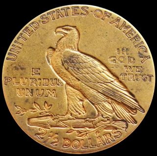 1914 GOLD UNITED STATES $2.  5 DOLLAR INDIAN HEAD QUARTER EAGLE COIN BETTER DATE 2