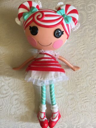 Lalaloopsy E.  Stripes Doll Peppermint Candy Red Green 13 " Mga