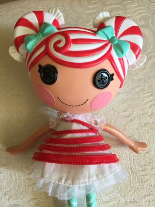 Lalaloopsy E.  Stripes Doll Peppermint Candy Red Green 13 