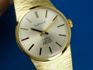 Elegant Vintage Lucien Piccard Dufonte Mens Mechanical Watch,  Box Work