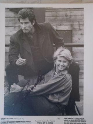 8x10 Autographed Photo Of John Travolta And Olivia Newton - John.  Travolta Signed