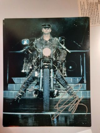 Rob Halford " Judas Priest " Authentic Autograph 8 X 10 Photo