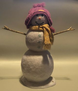American Girl 18 " Doll Snow Much Fun Snowman With Hat & Scarf Euc
