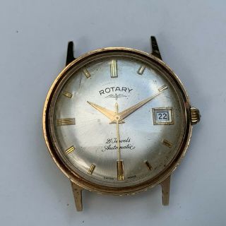 Rotary 9ct Gold 34mm,  Dial,  Date Rotor Automatic,  20th Century Vintage