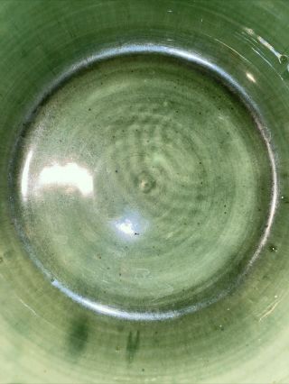 Studio Pottery Signed Hand Crafted Green Bowl/Planter 3