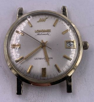 Vintage Mens Longines Automatic Ultra - Chron Date Gold Filled Watch