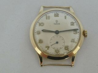 Vintage 9ct Gold Tudor Rolex Wrist Watch Swiss Made 15 Rubies