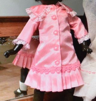 Sweet Cotton Candy Pink Small Doll Dress For Composition,  Bisque,  Or China Doll