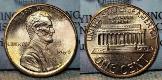 1984 Lincoln Memorial Cent 1c Doubled Ear Ddo Blazing Red Gem Bu